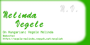 melinda vegele business card